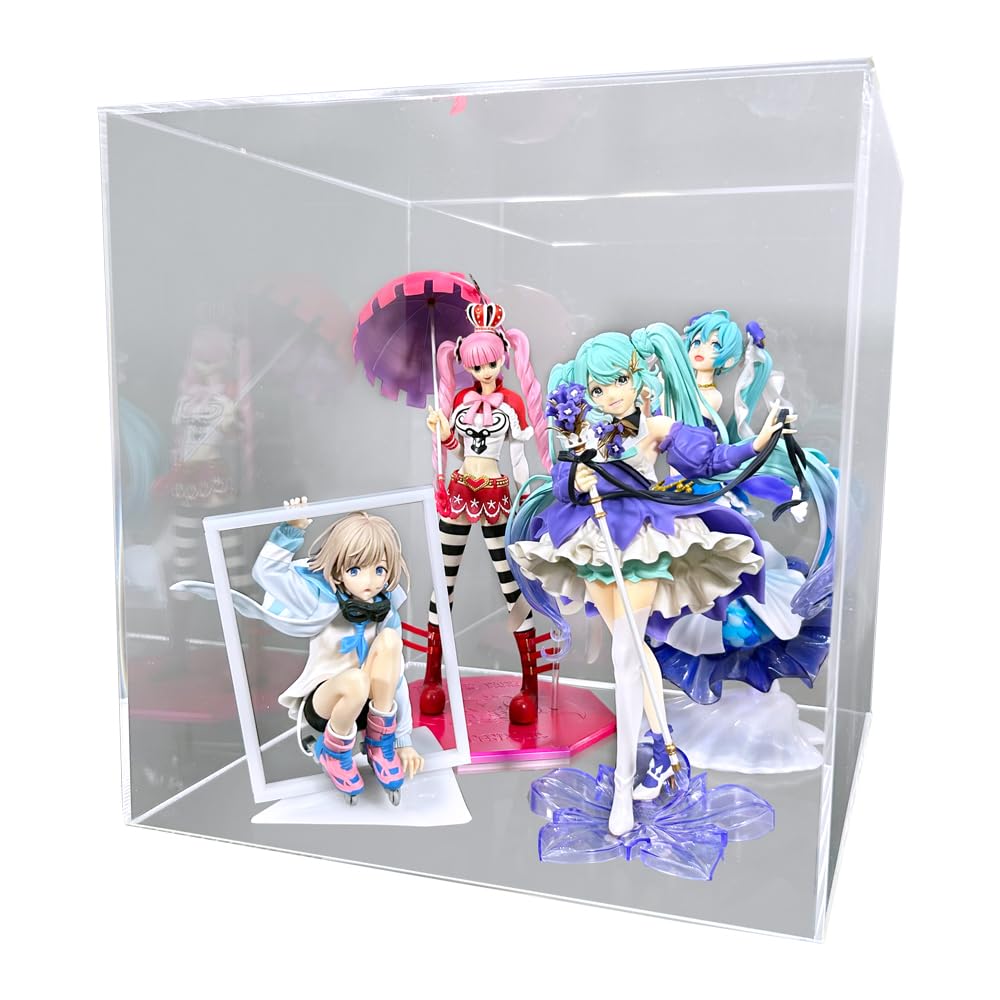 Amazon.co.jp: 【土台無 30cm】アクリルケースB/5面体/クリア(透明